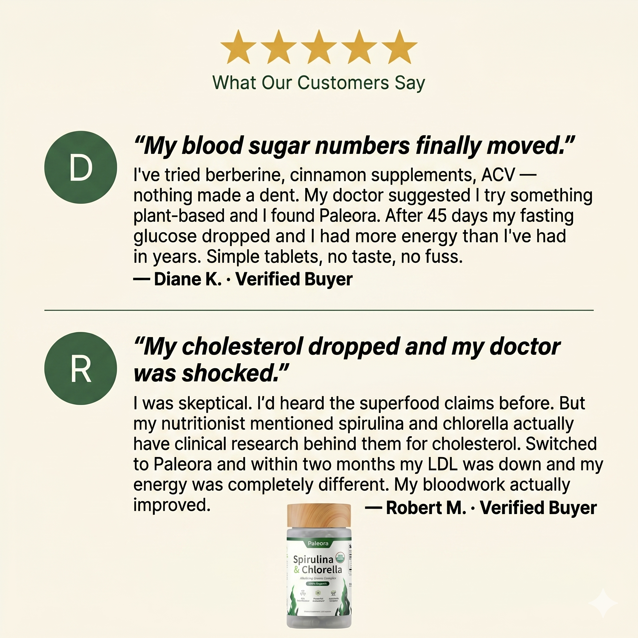 Paleora Spirulina + Chlorella Tablets